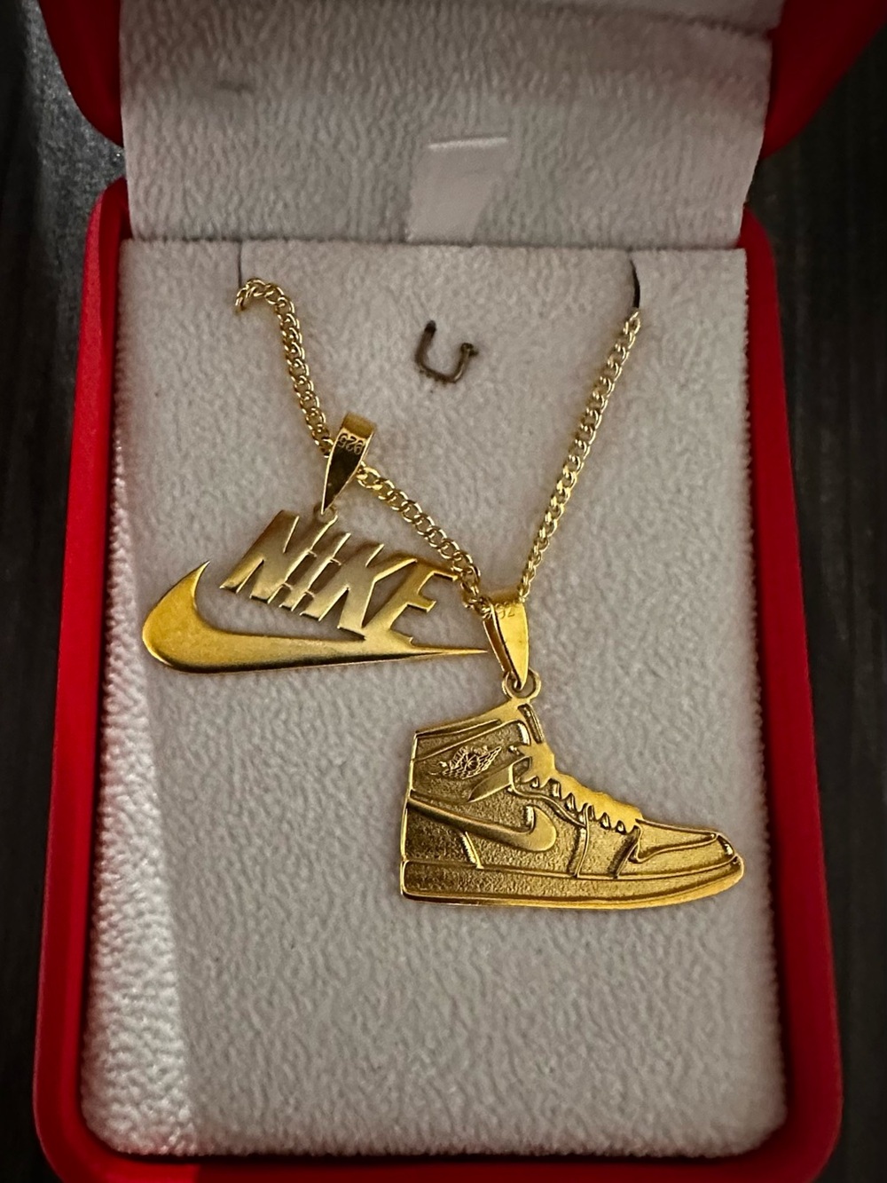 18k Gold Plated Nike 925 Sterling Silver Necklace